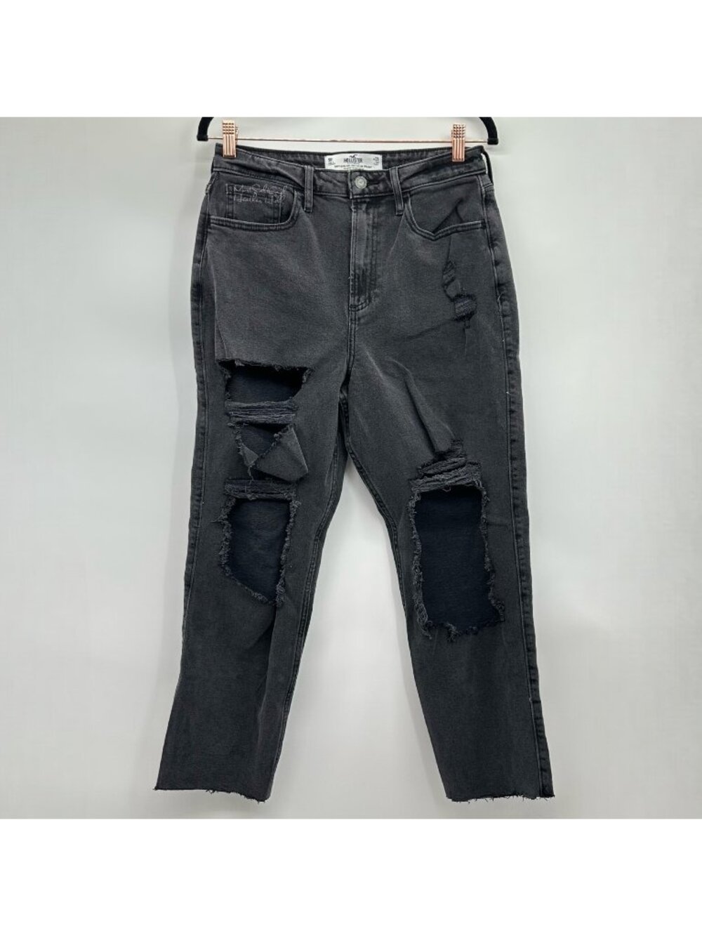 Hollister Curvy Ultra High Rise Vintage Style Straight Stretch Jeans Size 29